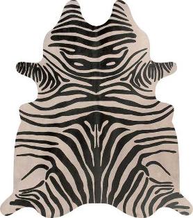 Zebra Print Cow Hide , size is 3.8sq.m , thickness 2mm